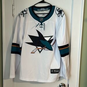 NHL Fanatics San Jose Sharks White Hockey Jersey